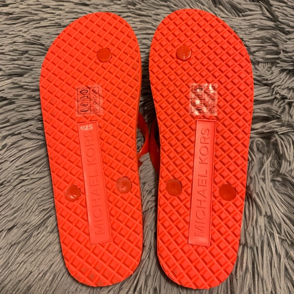Red Michael Kors Flip Flops - Picture 5 of 5